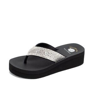 Yellow box Penny Flatform Sandal color clear medium width